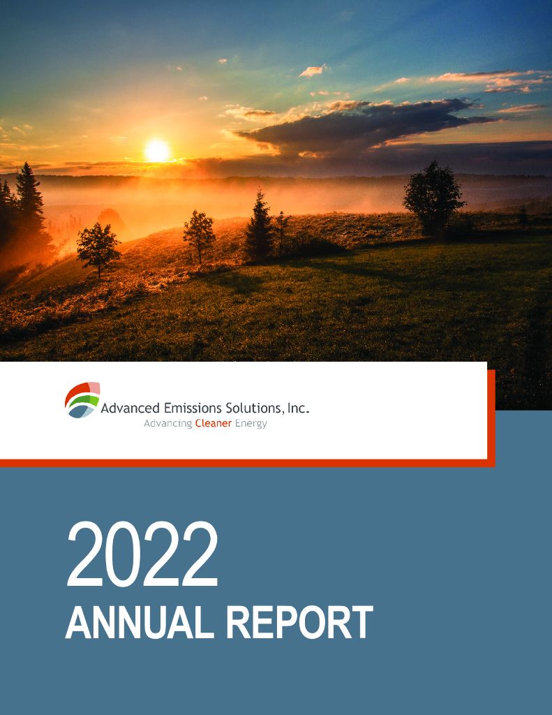 Advanced Emissions Solutions, Inc.（ADES）2022财年年度报告（英文版）