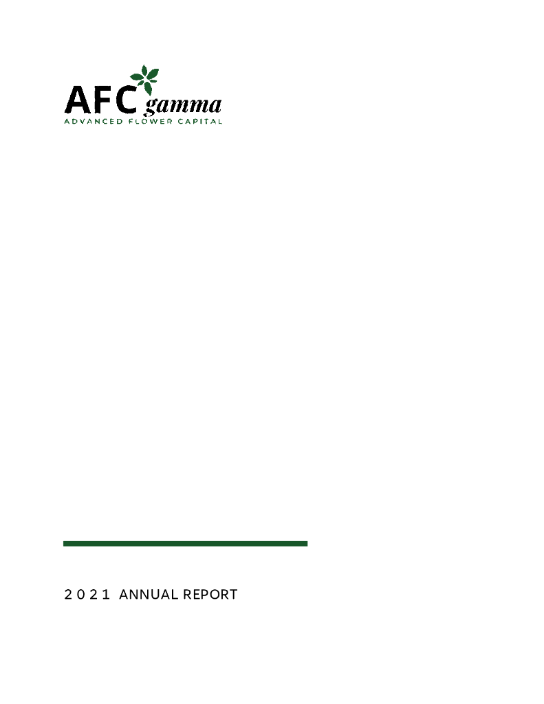 AFC Gamma, Inc.（AFCG）2021财年年度报告（英文版）