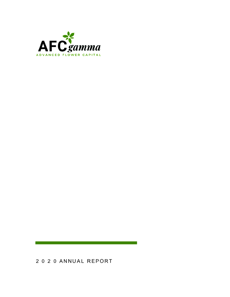 AFC Gamma, Inc.（AFCG）2020财年年度报告（英文版）
