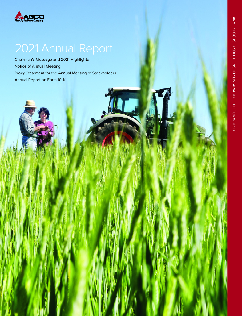 AGCO Corporation（AGCO）2021财年年度报告（英文版）