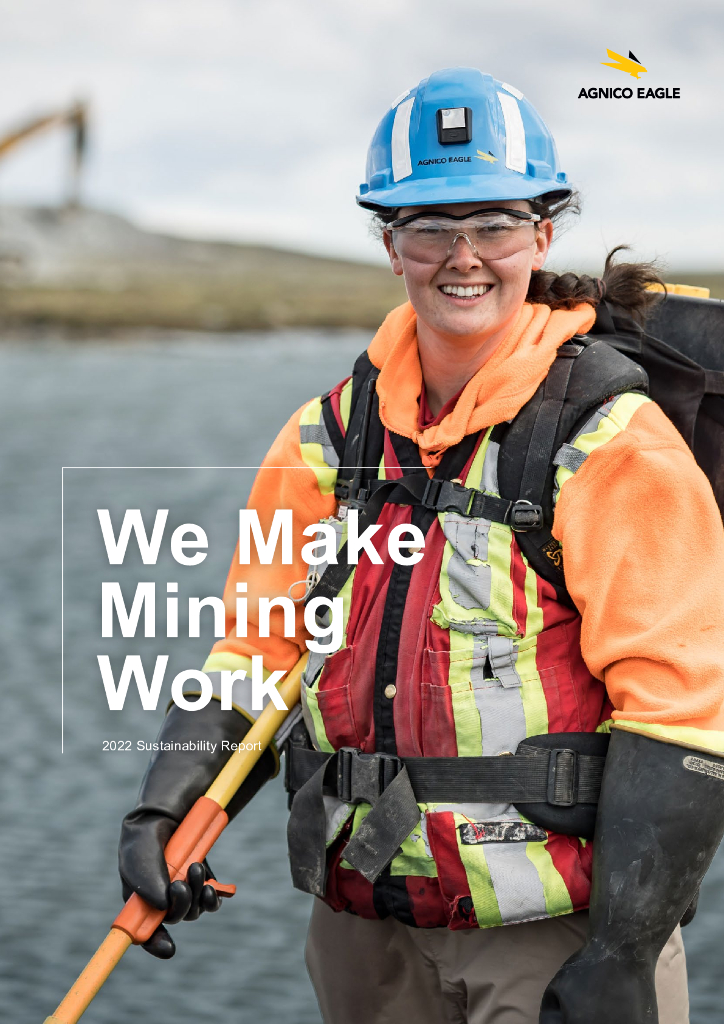 Agnico-Eagle Mines Ltd.（AEM）2022年可持续发展报告（英文版）