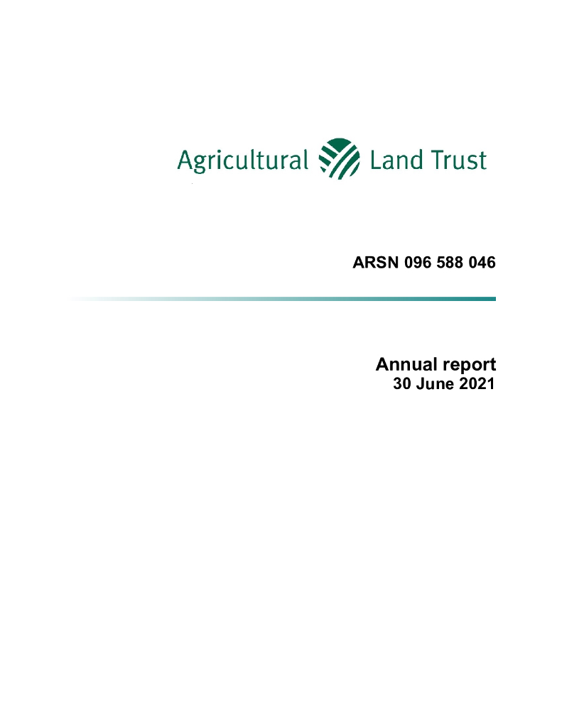 Agricultural Land Trust（AGJ）2021财年年度报告（英文版）