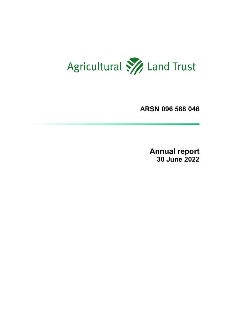 Agricultural Land Trust（AGJ）2022财年年度报告（英文版）