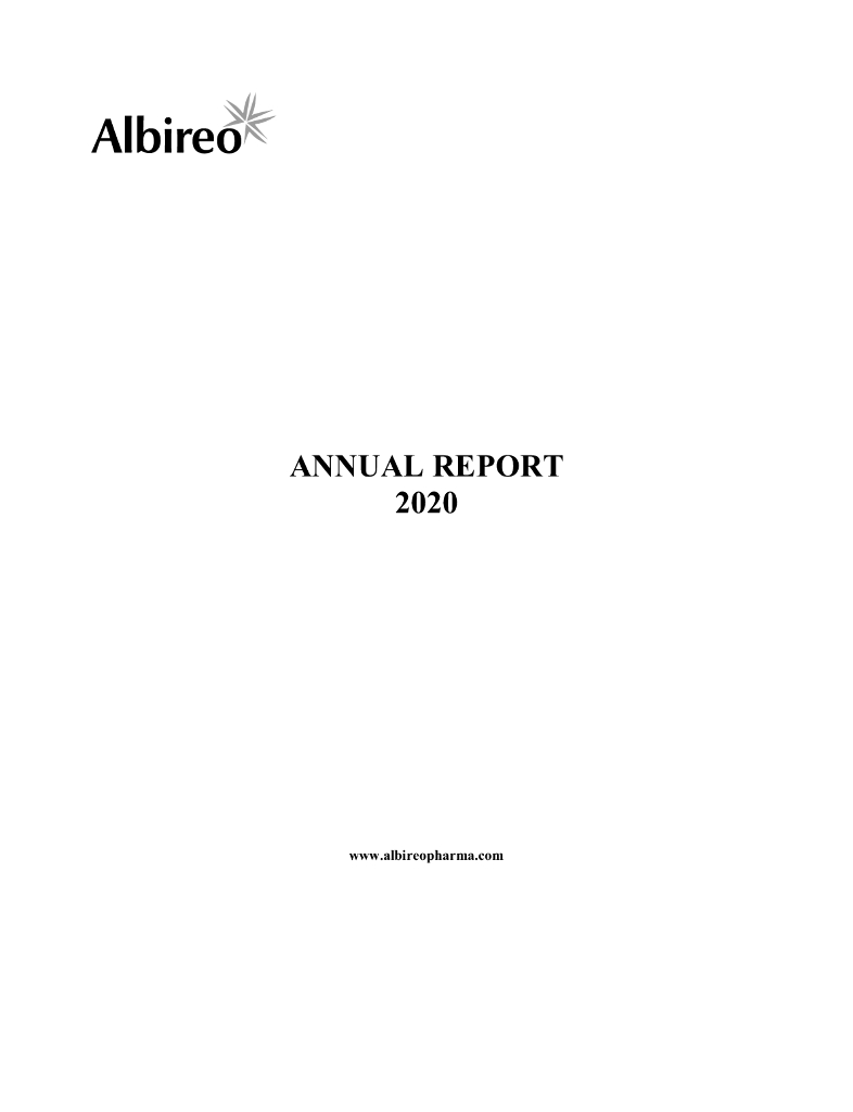 Albireo Pharma, Inc.（ALBO）2020财年年度报告（英文版）