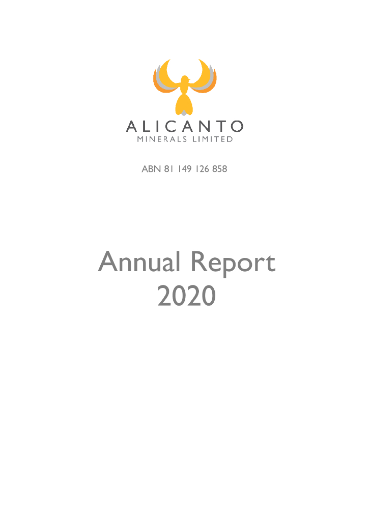 Alicanto Minerals（AQI）2020财年年度报告（英文版）