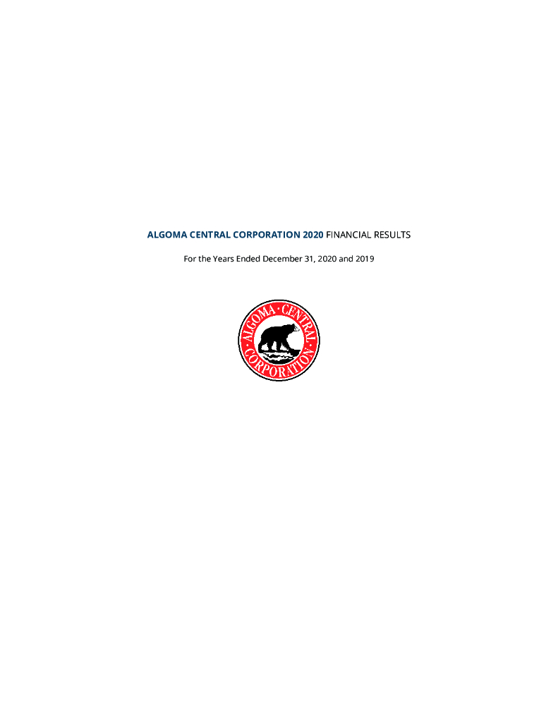 Algoma Central Corp.（ALC）2020财年年度报告（英文版）