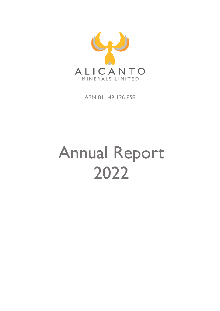 Alicanto Minerals（AQI）2022财年年度报告（英文版）