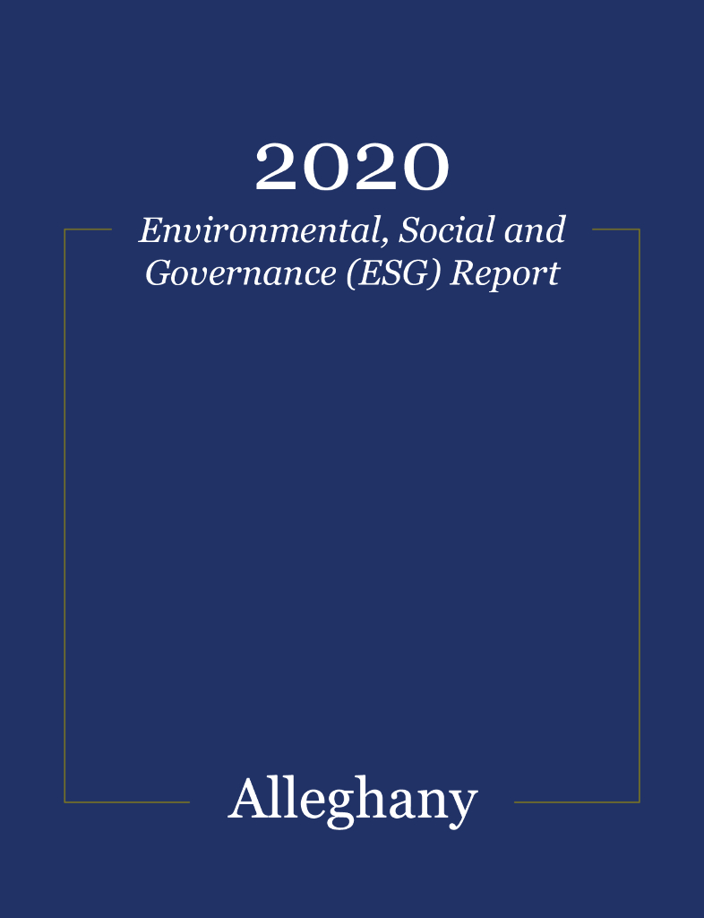 Alleghany Corporation（Y）2020年ESG报告（英文版）
