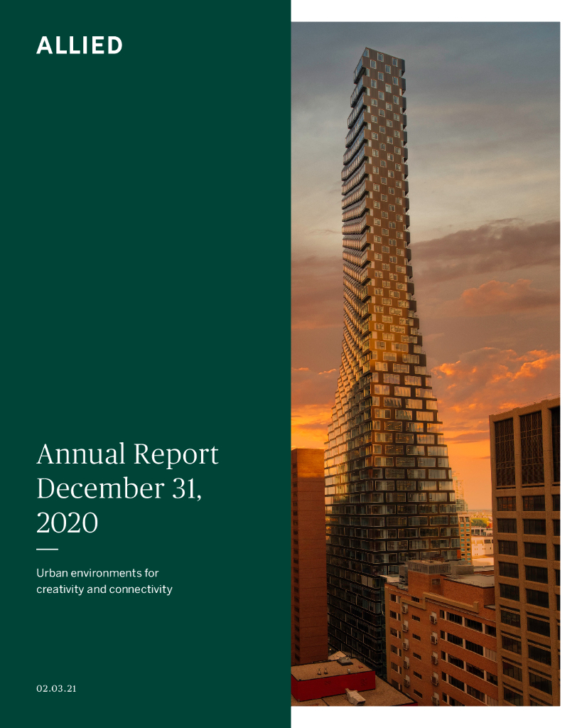 Allied Properties Real Estate Investment Trust（AP.UN）2020财年年度报告（英文版）
