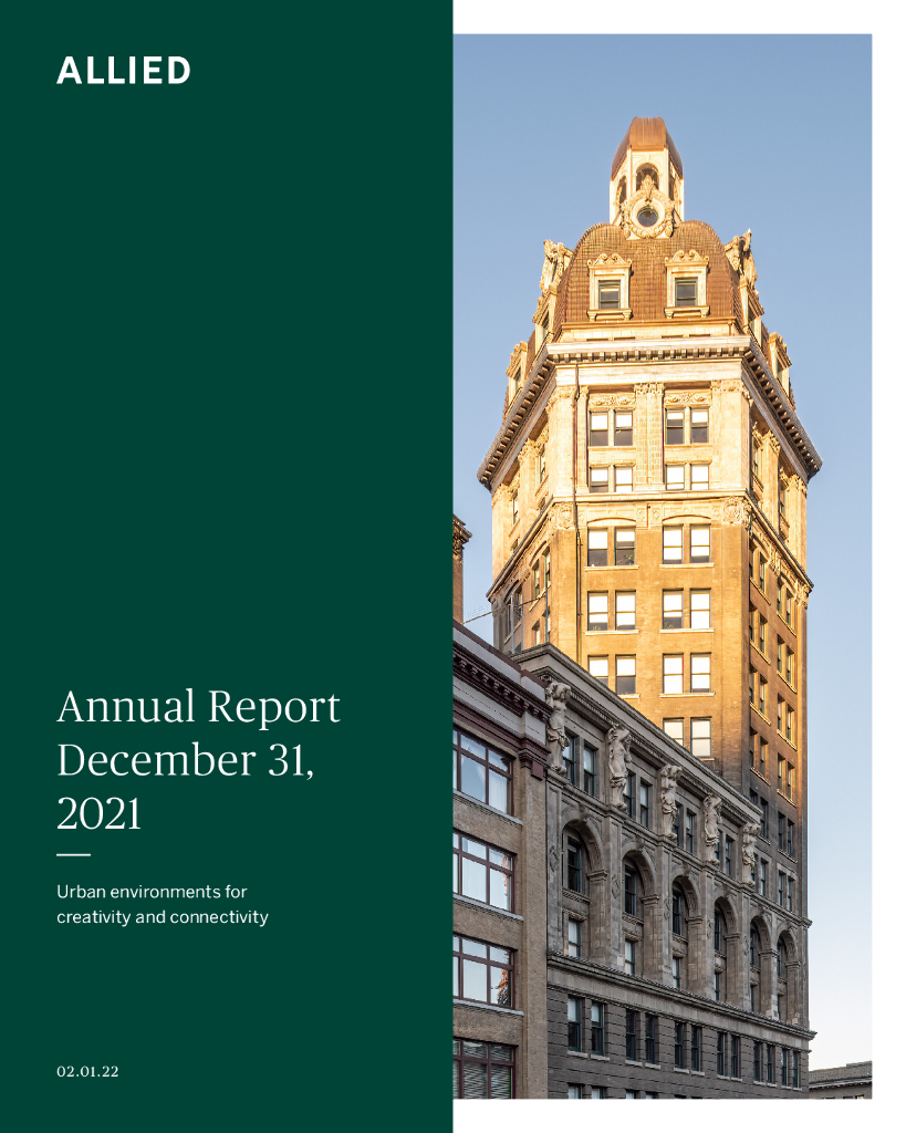 Allied Properties Real Estate Investment Trust（AP.UN）2021财年年度报告（英文版）