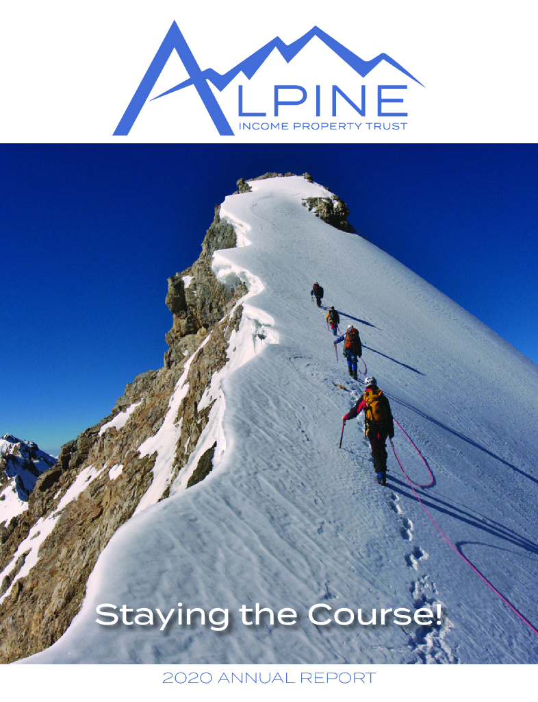 Alpine Income Property Trust, Inc.（PINE）2020财年年度报告（英文版）