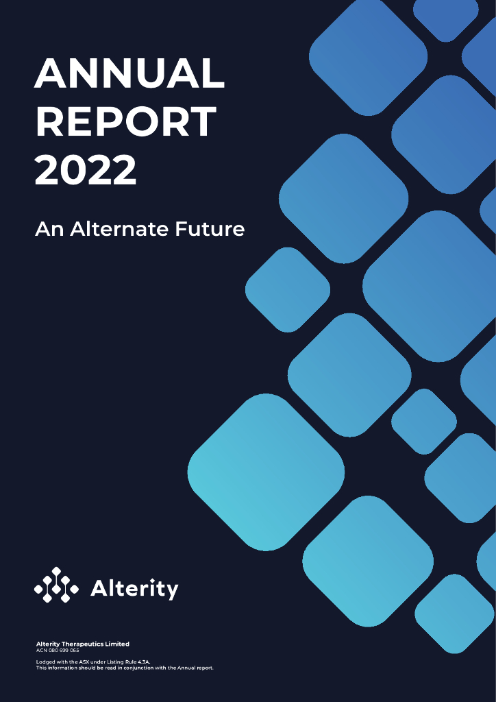 Alterity Therapeutics Limited（ATHE）2022财年年度报告（英文版）