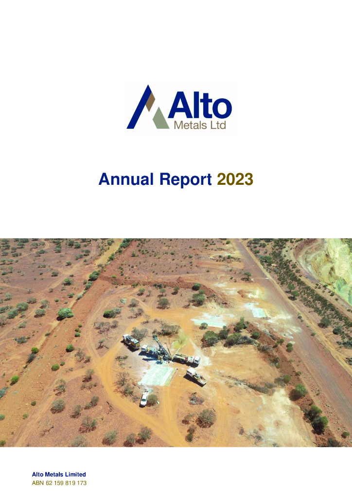Alto Metals Limited（AME）2023财年年度报告（英文版）