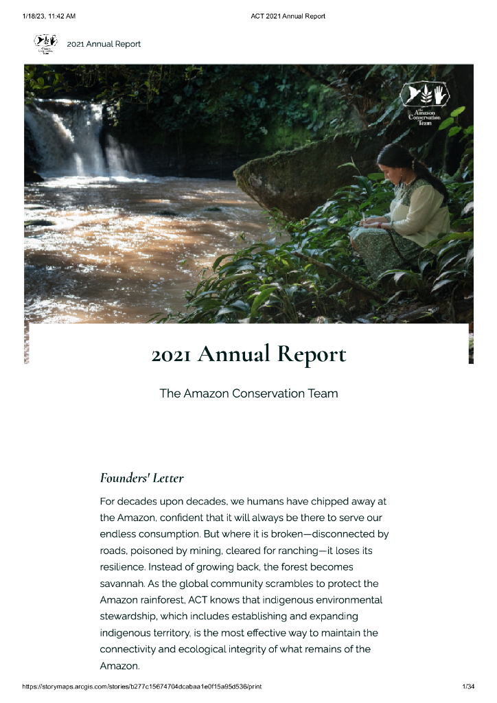 Amazon Conservation Team 2021财年年度报告（英文版）