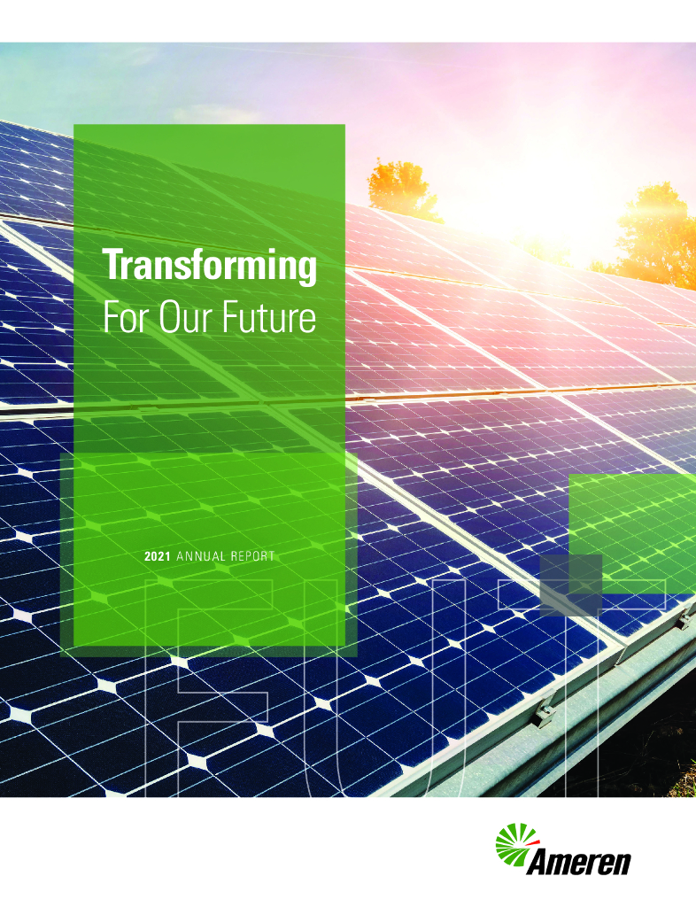 Ameren Corporation（AEE）2021财年年度报告（英文版）