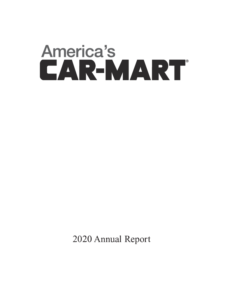 America's Car-Mart Inc.（CRMT）2020财年年度报告（英文版）