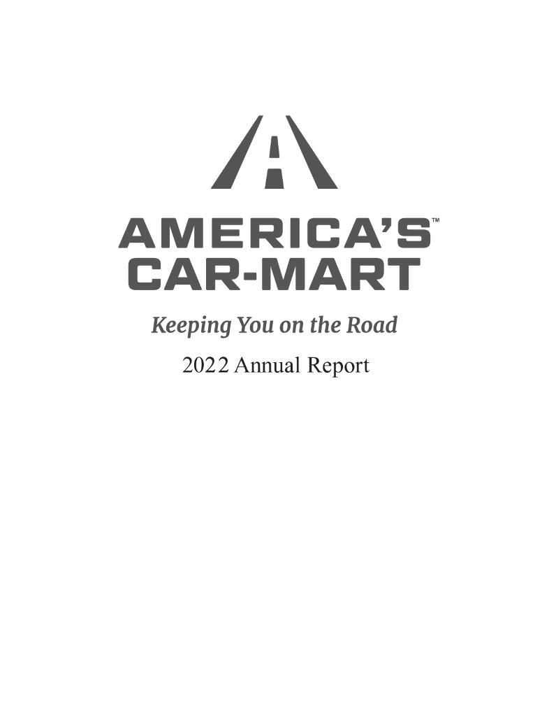 America's Car-Mart Inc.（CRMT）2022财年年度报告（英文版）