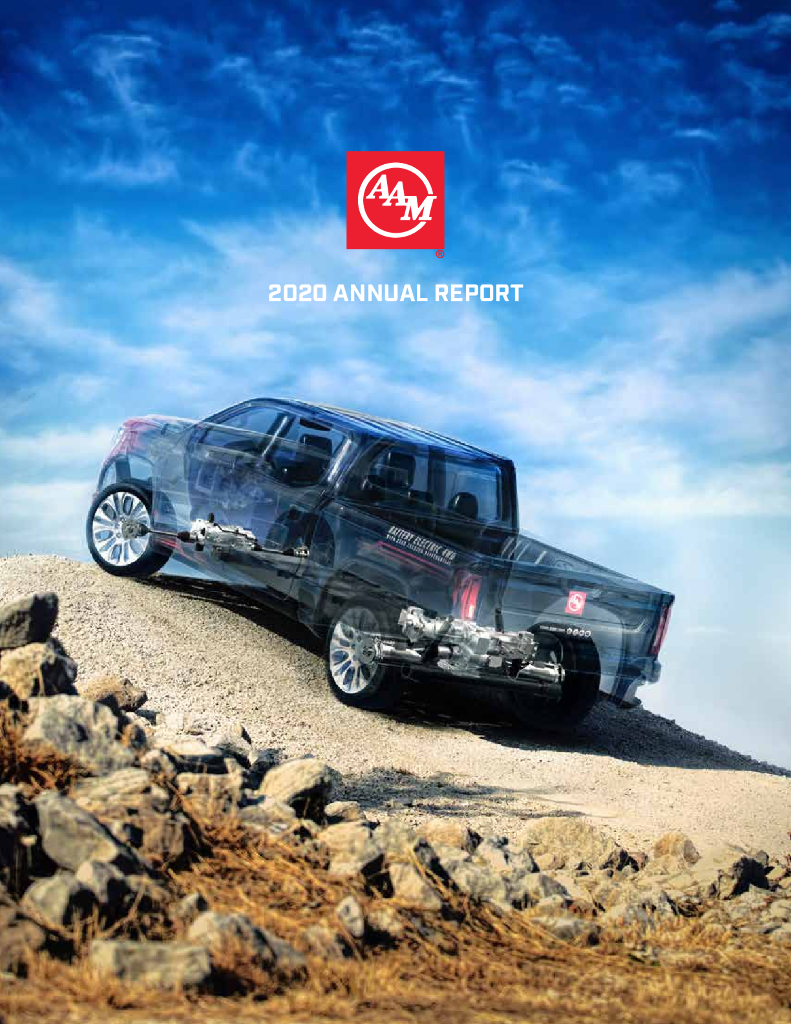 American Axle & Manufacturing Holdings Inc.（AXL）2020财年年度报告（英文版）