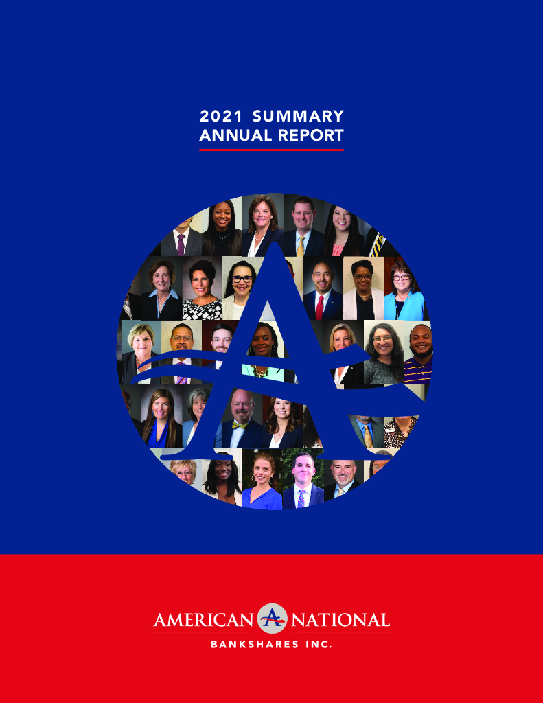 American National Bankshares Inc.（AMNB）2021财年年度报告（英文版）