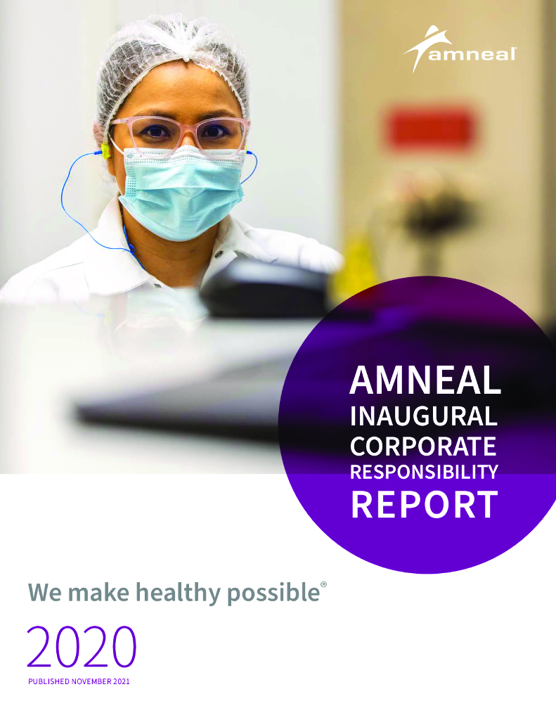 Amneal Pharmaceuticals, Inc.（AMRX）2020年社会责任报告（英文版）