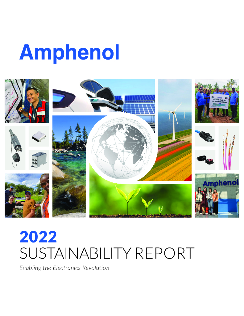 Amphenol Corporation（APH）2022年可持续发展报告（英文版）
