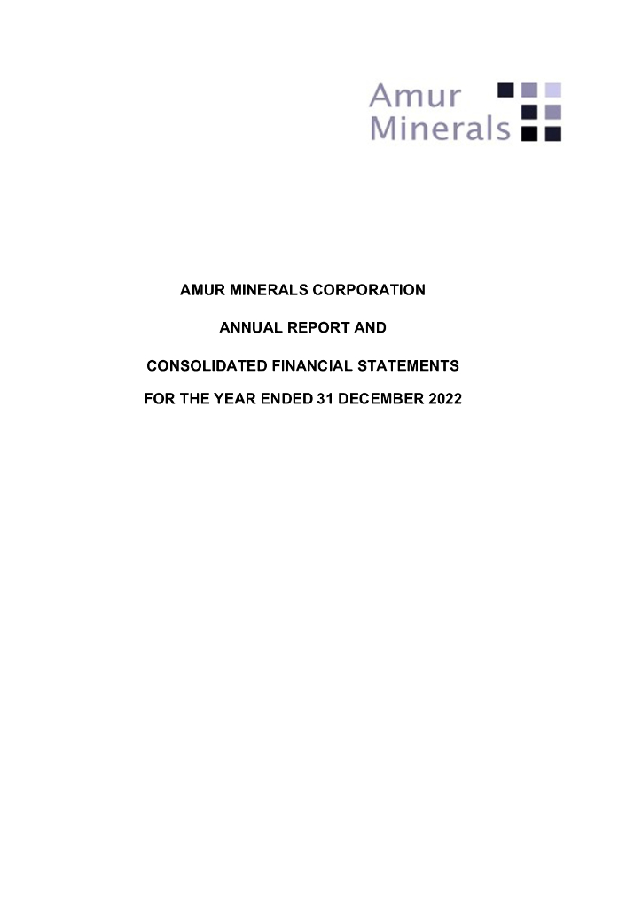 Amur Minerals Corporation（AMC）2022财年年度报告（英文版）