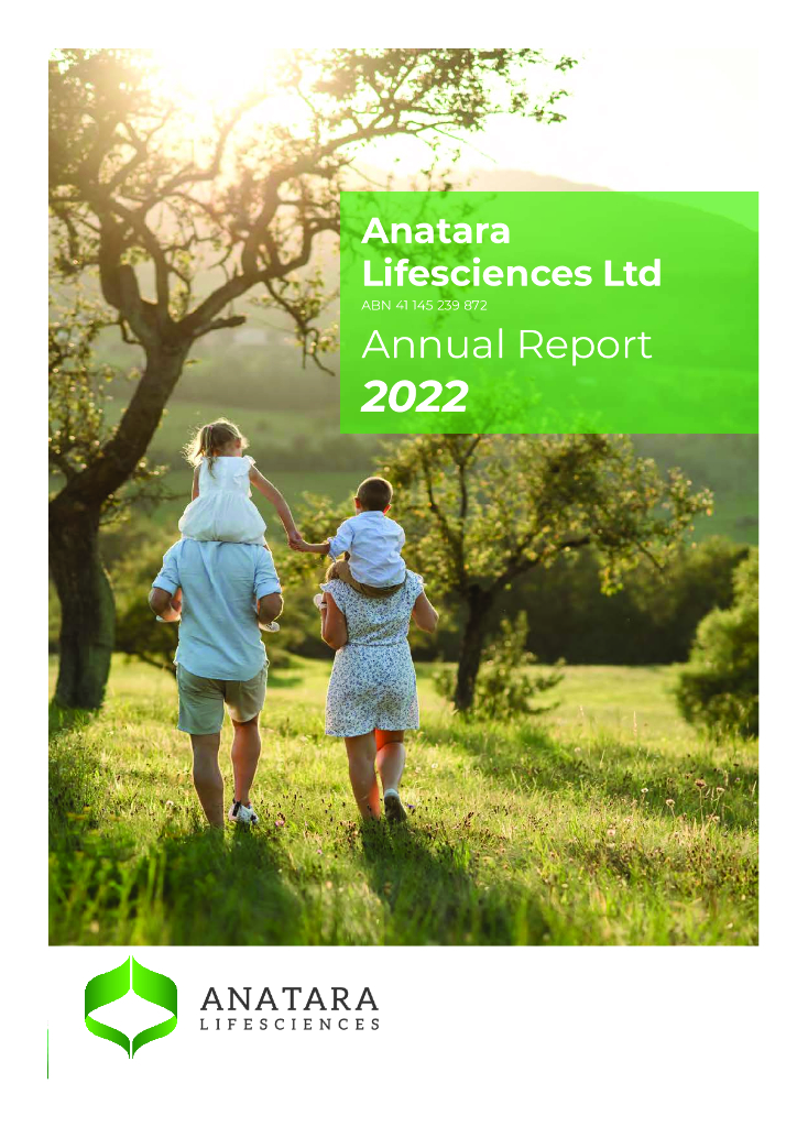 Anatara Lifesciences Limited（ANR）2022财年年度报告（英文版）