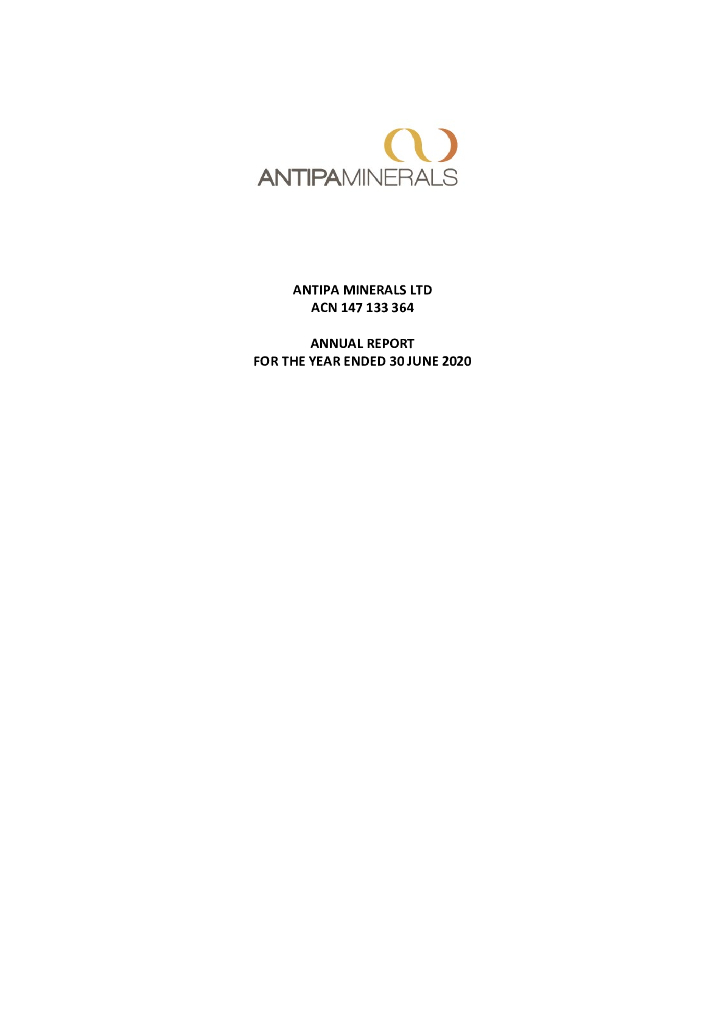 Antipa Minerals（AZY）2020财年年度报告（英文版）