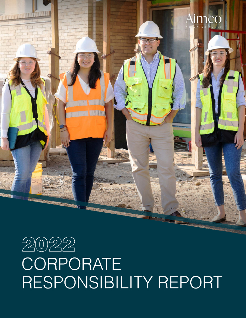 Apartment Investment and Management Company（AIV）2022年社会责任报告（英文版）