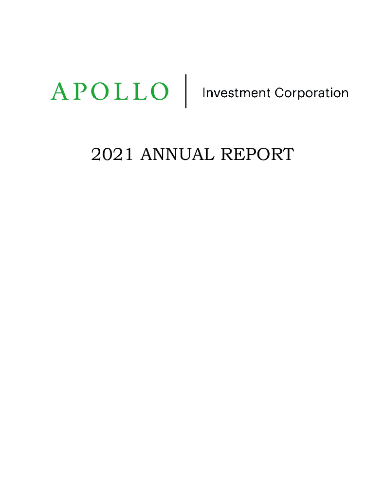 Apollo Investment Corporation（AINV）2021财年年度报告（英文版）