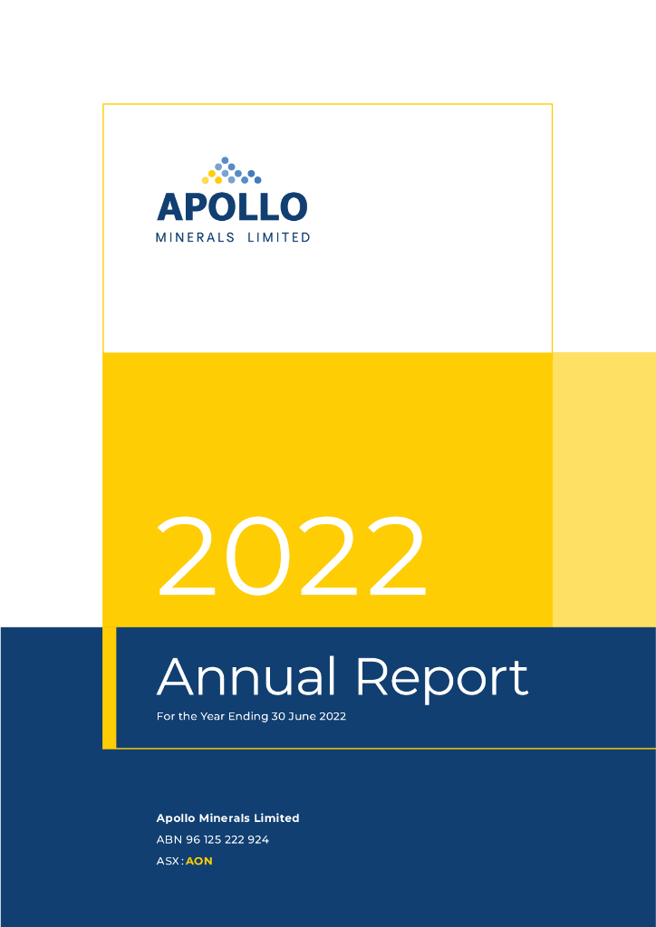 Apollo Minerals Limited（AON）2022财年年度报告（英文版）