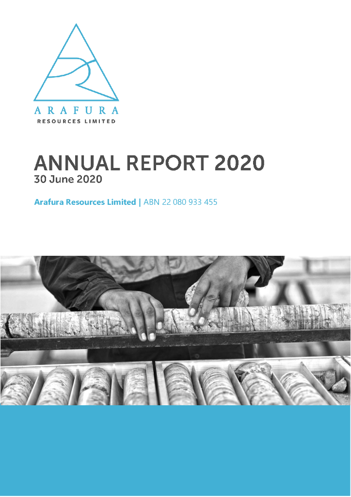 Arafura Resources（ARU）2020财年年度报告（英文版）