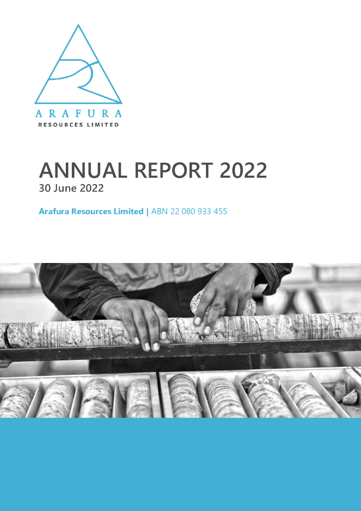 Arafura Resources（ARU）2022财年年度报告（英文版）