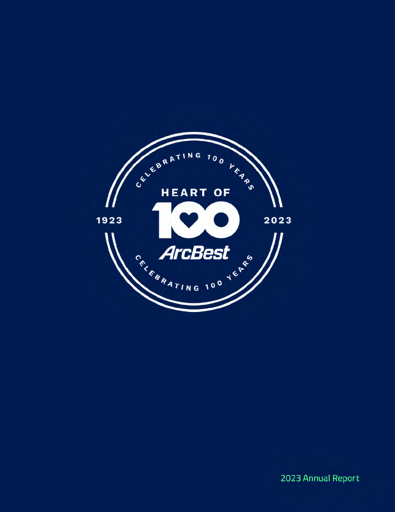 ArcBest（ARCB）2023财年年度报告（英文版）