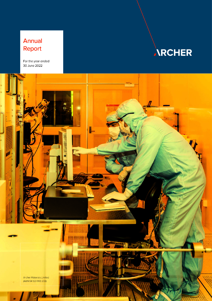 Archer Materials Limited（AXE）2022财年年度报告（英文版）