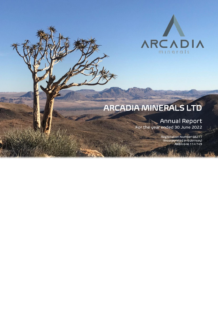 Arcadia Minerals Limited（AM7）2022财年年度报告（英文版）