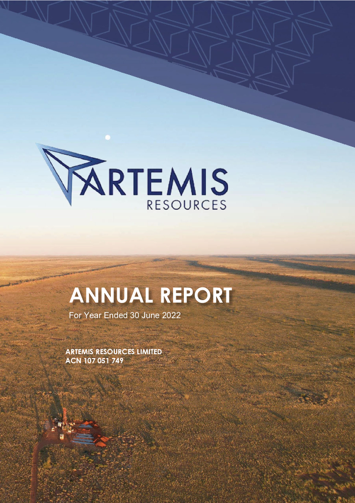 Artemis Resources（ARV）2022财年年度报告（英文版）