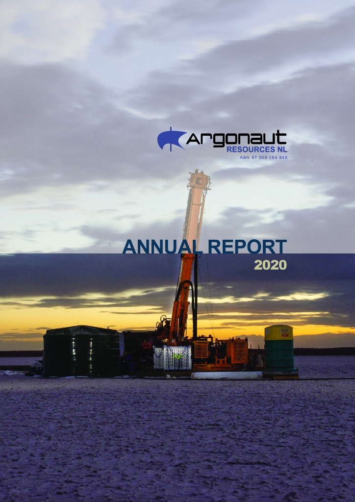 Argonaut Resources（ARE）2020财年年度报告（英文版）