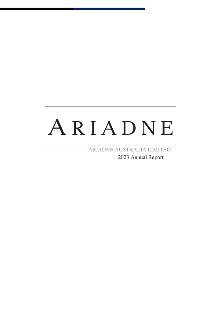 Ariadne Australia（ARA）2023财年年度报告（英文版）
