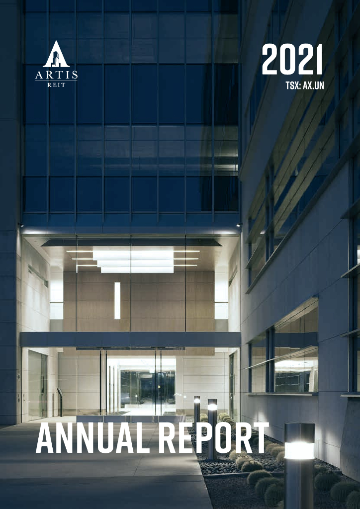Artis Real Estate Investment Trust（AX.UN）2021财年年度报告（英文版）