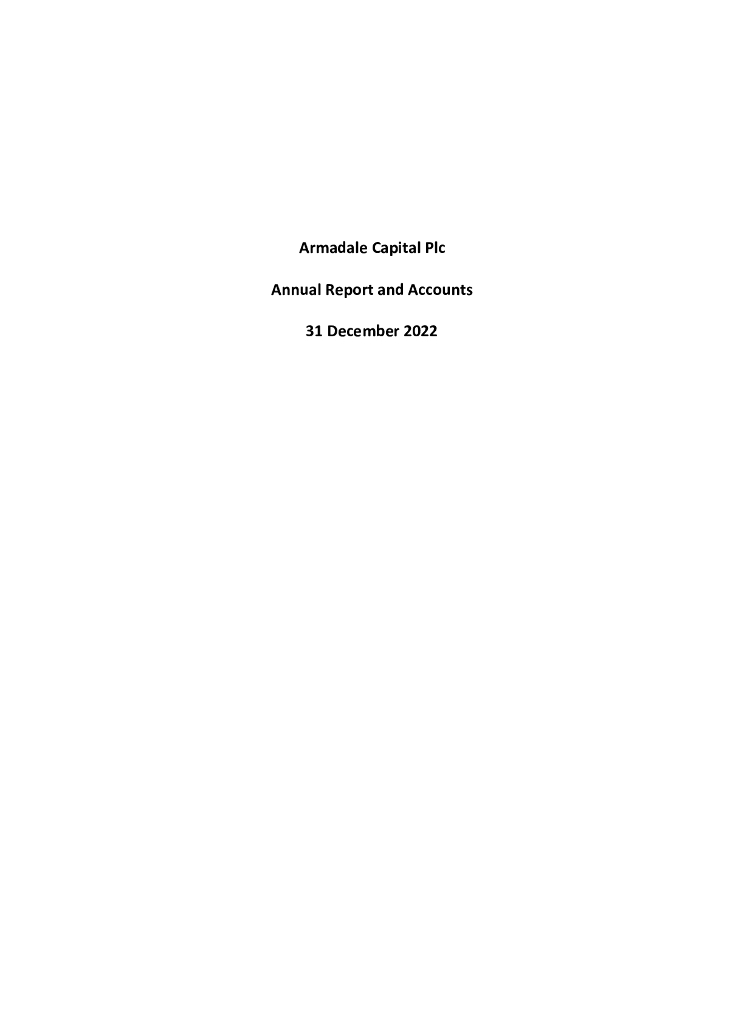 Armadale Capital PLC（ACP）2022财年年度报告（英文版）