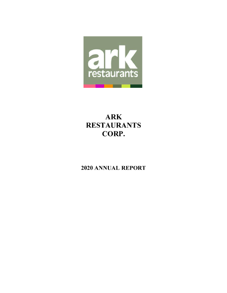 Ark Restaurants Corp.（ARKR）2020财年年度报告（英文版）