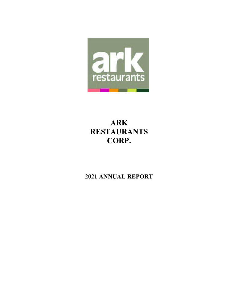 Ark Restaurants Corp.（ARKR）2021财年年度报告（英文版）