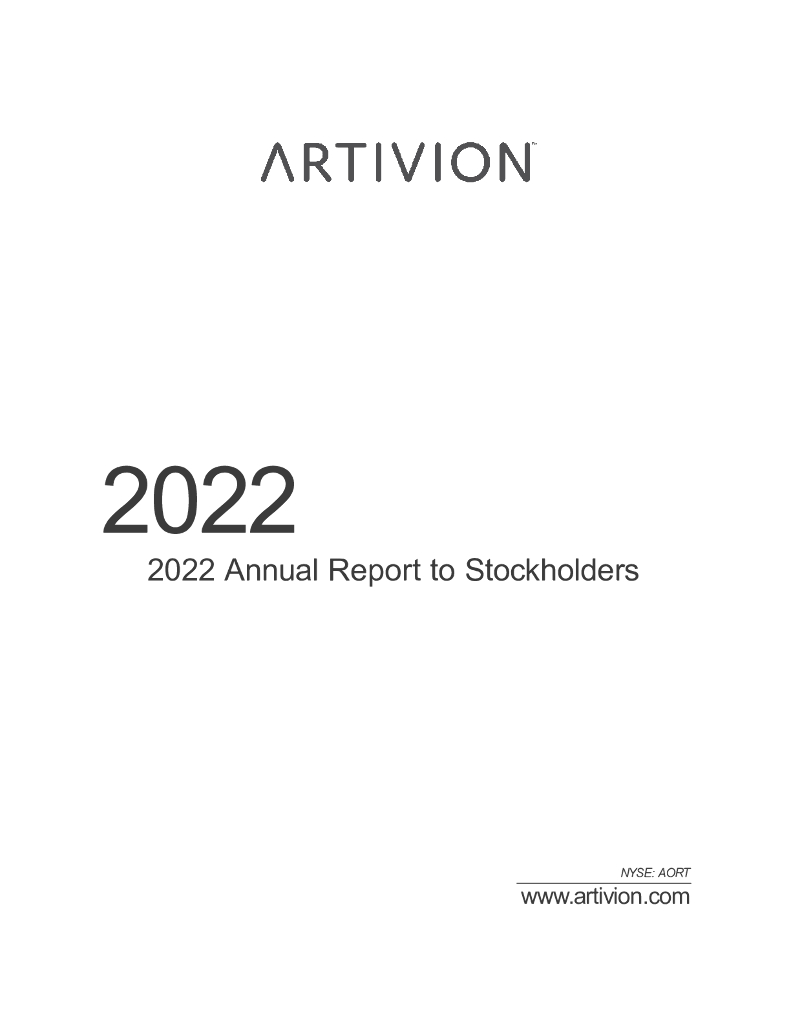 Artivion, Inc.（AORT）2022财年年度报告（英文版）