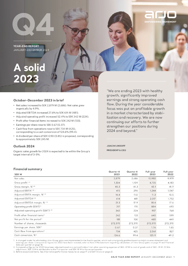 Arjo 2023财年年度报告（英文版）