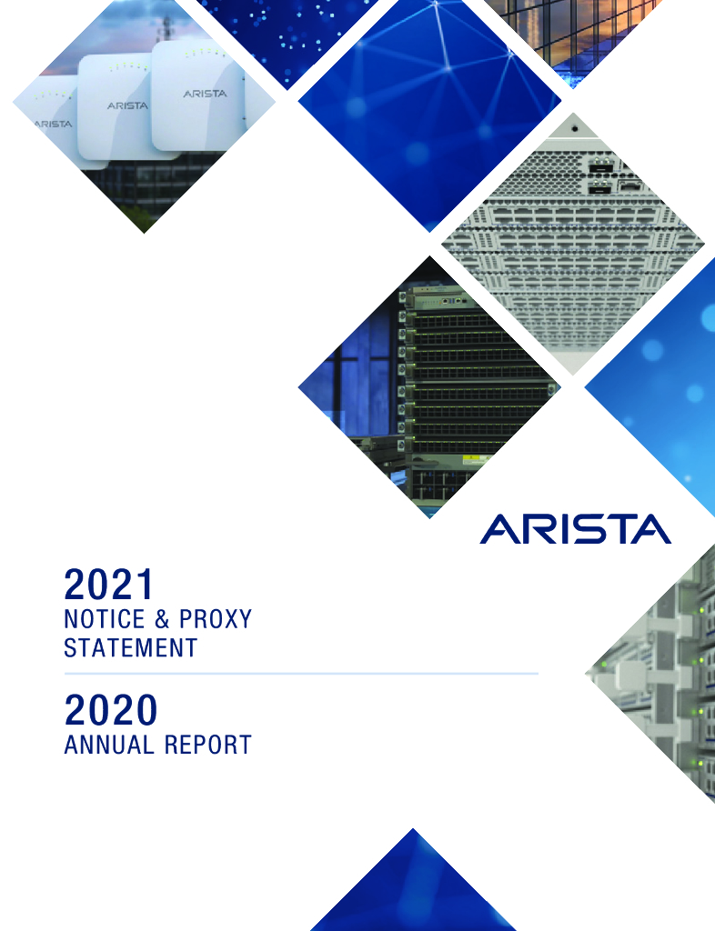 Arista Networks Inc（ANET）2020财年年度报告（英文版）