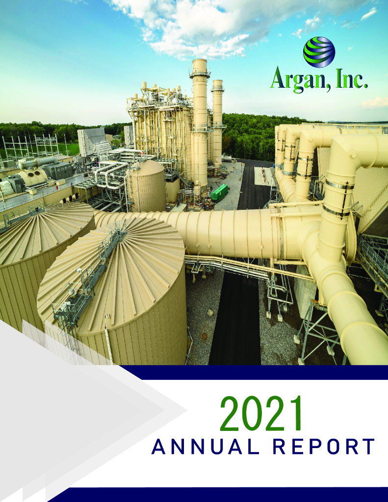 Argan, Inc.（AGX）2021财年年度报告（英文版）