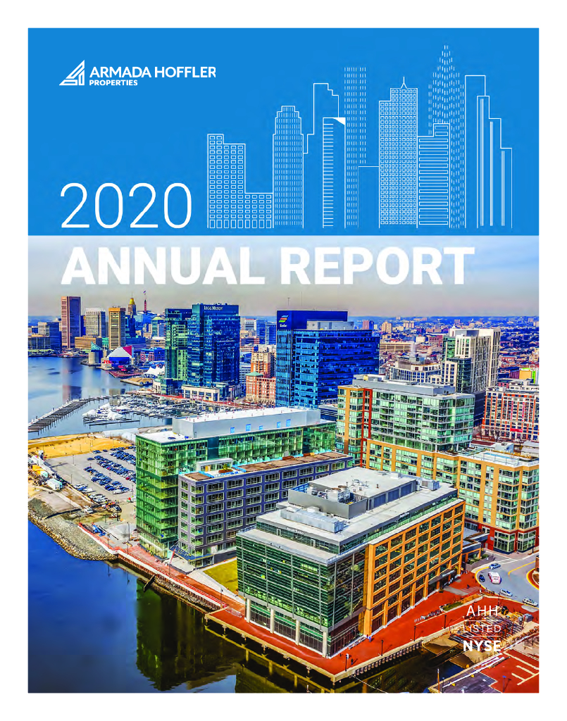 Armada Hoffler Properties Inc（AHH）2020财年年度报告（英文版）