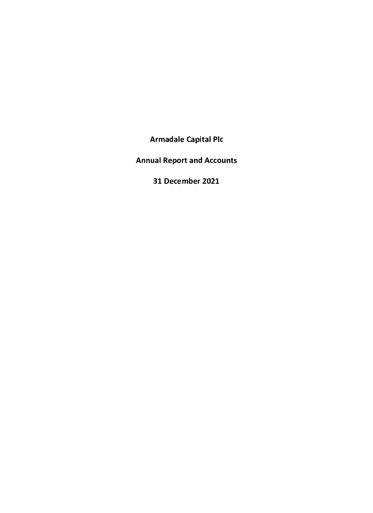 Armadale Capital PLC（ACP）2021财年年度报告（英文版）