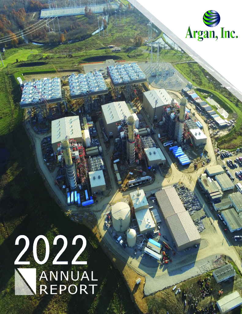 Argan, Inc.（AGX）2022财年年度报告（英文版）